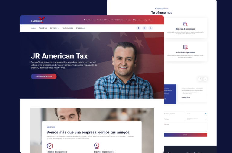 Página web para JR American Tax